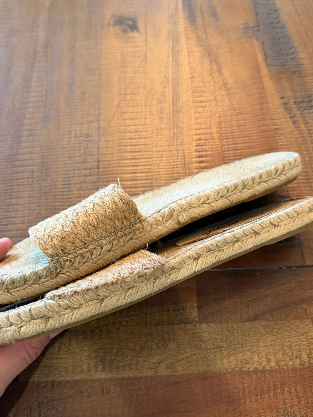 Free People Natural Woven Slide Sandals